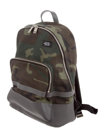 Jack Spade Camouflage Leather-Trimmed Backpack