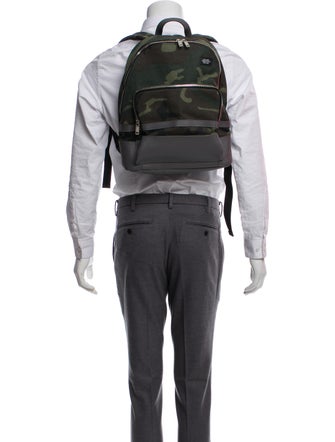 Jack Spade Camouflage Leather-Trimmed Backpack