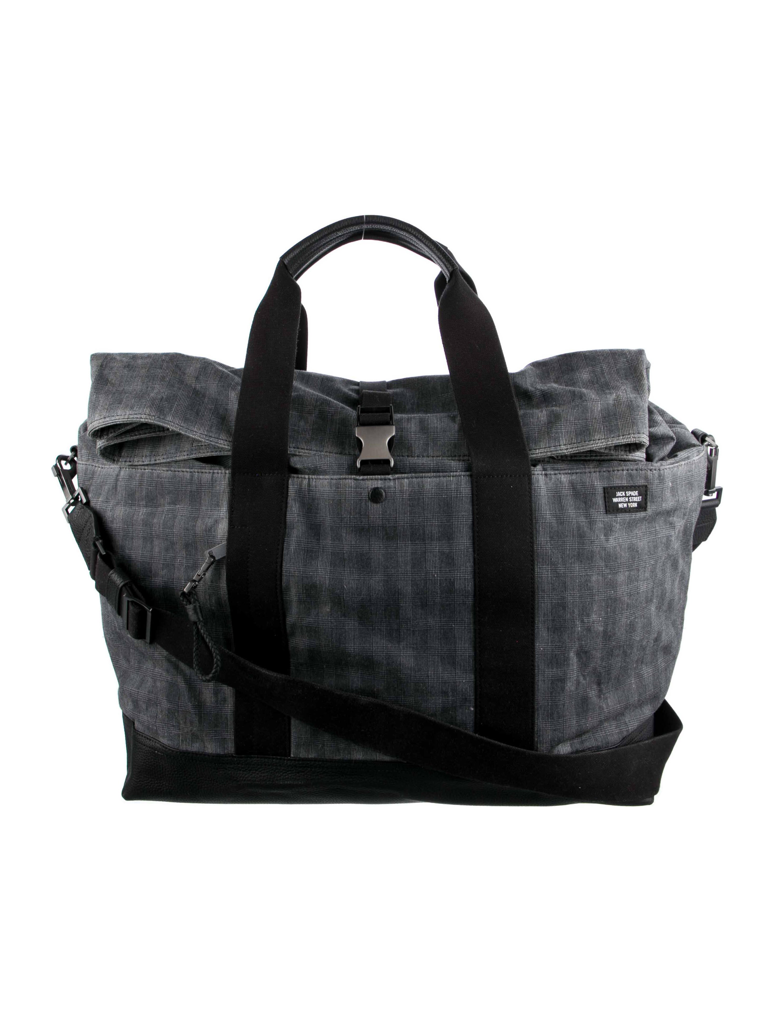 Jack Spade Jack Spade Plaid Duffle Bag Grey CarryOns, Luggage
