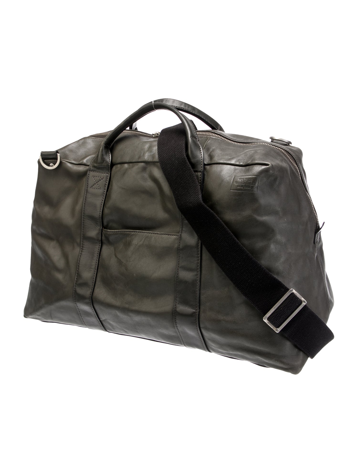 Jack Spade Leather Weekender Bag