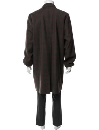 Jack Spade Wool Plaid Print Overcoat
