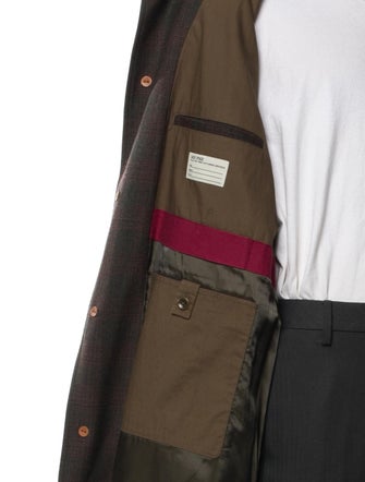 Jack Spade Wool Plaid Print Overcoat