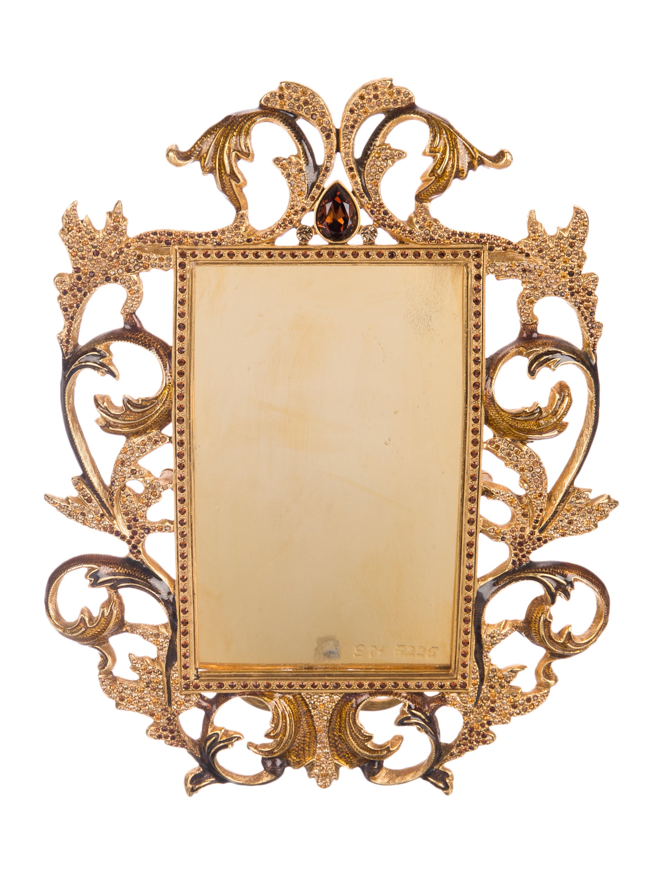 Jay Strongwater Embellished Picture Frame Gold Decorative Accents