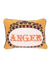 Jonathan Adler Anger Needlepoint Throw Pillow Bedding Bath