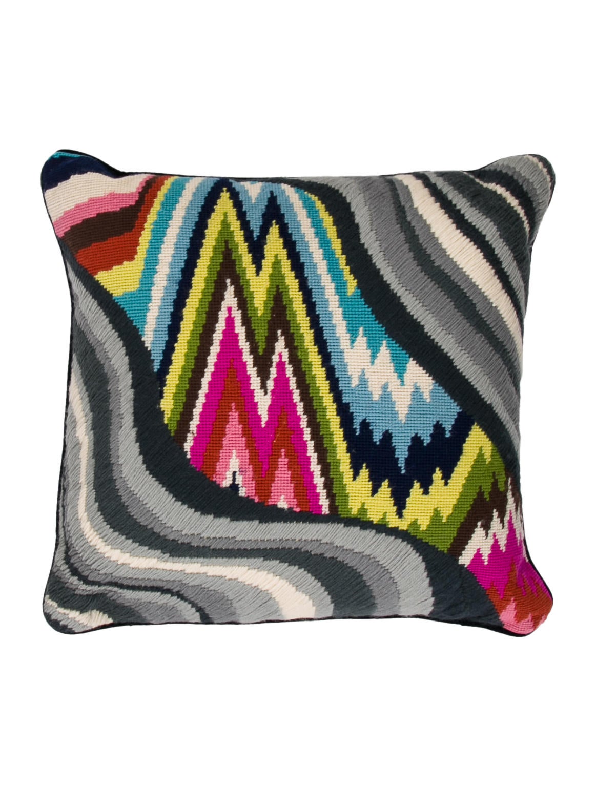 Jonathan Adler Needlepoint Throw Pillow Bedding & Bath JTADL21260