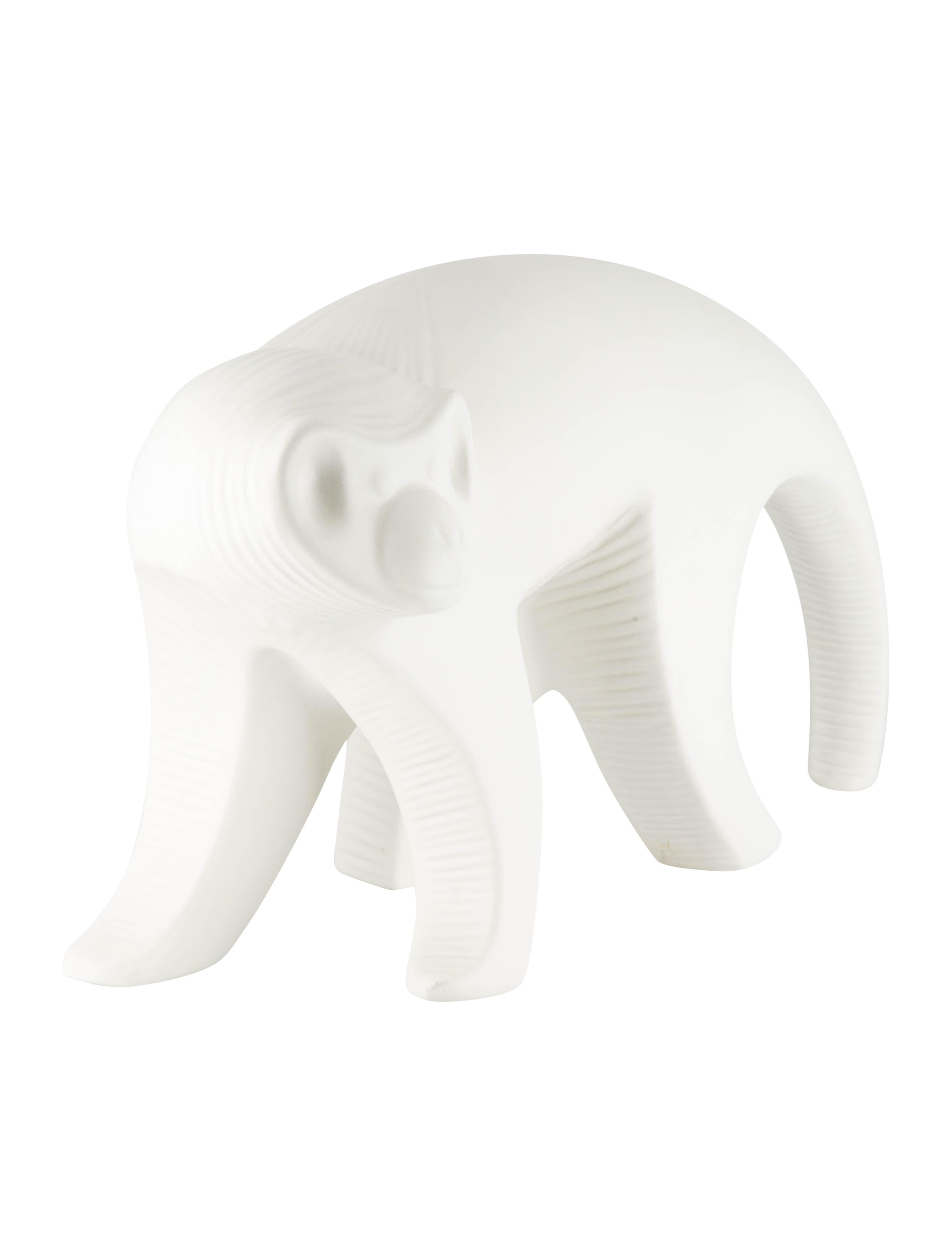 Jonathan Adler Ceramic Monkey Sculpture - White Decorative