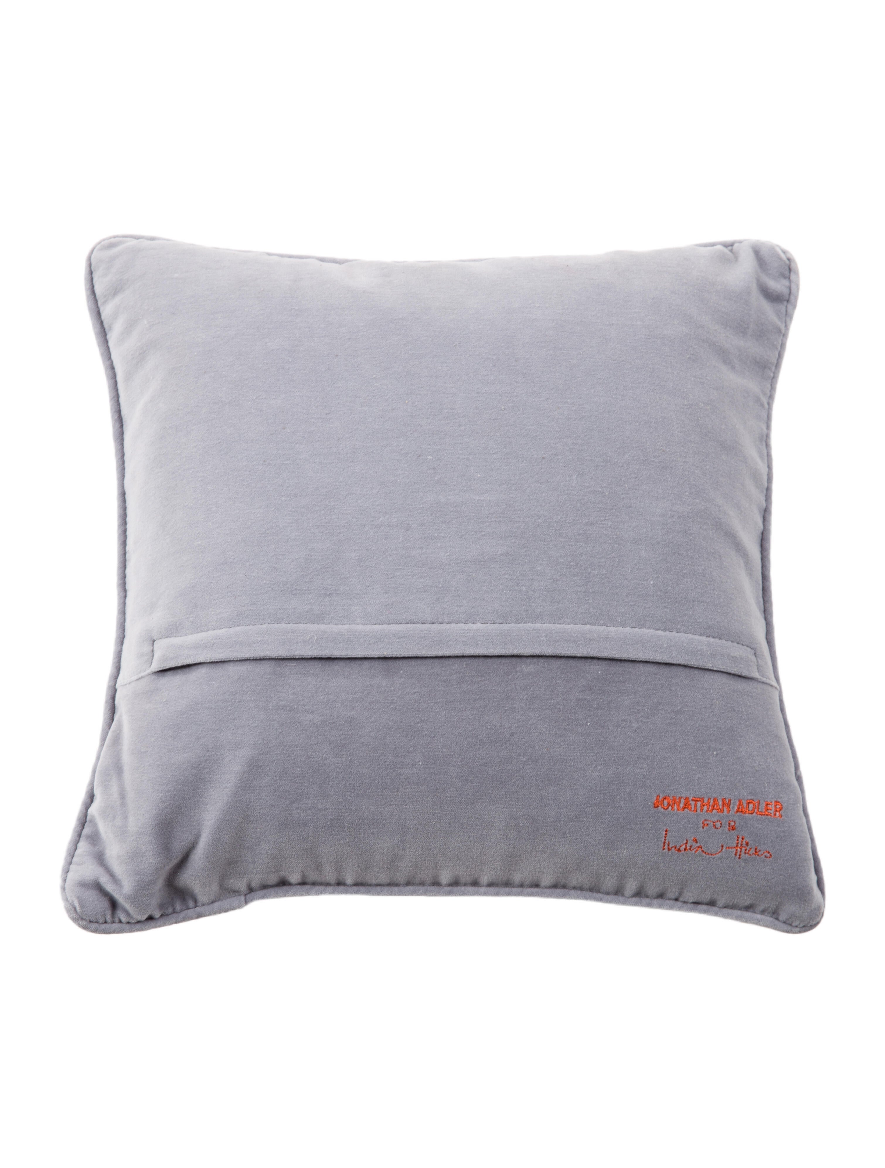 Jonathan Adler India Hicks Lucky Beetle Needlepoint Throw Pillow