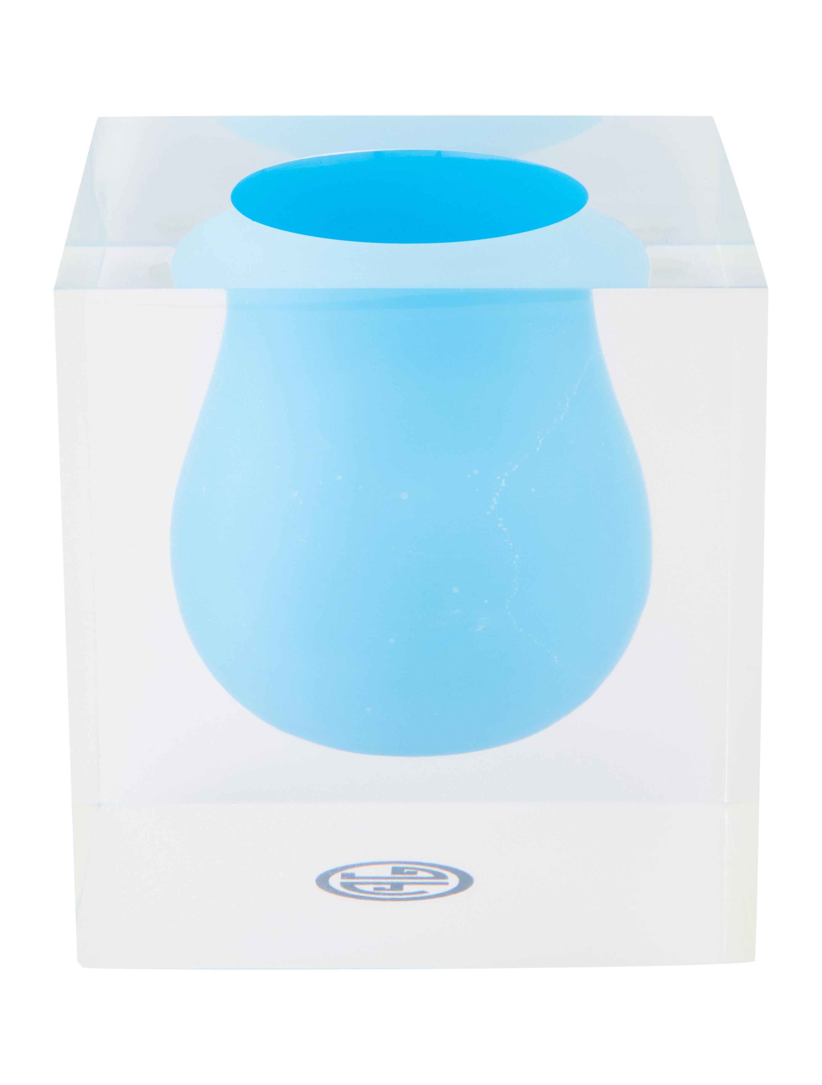 Jonathan Adler Bel Air Mini Scoop Vase Blue Decorative Accents, Decor