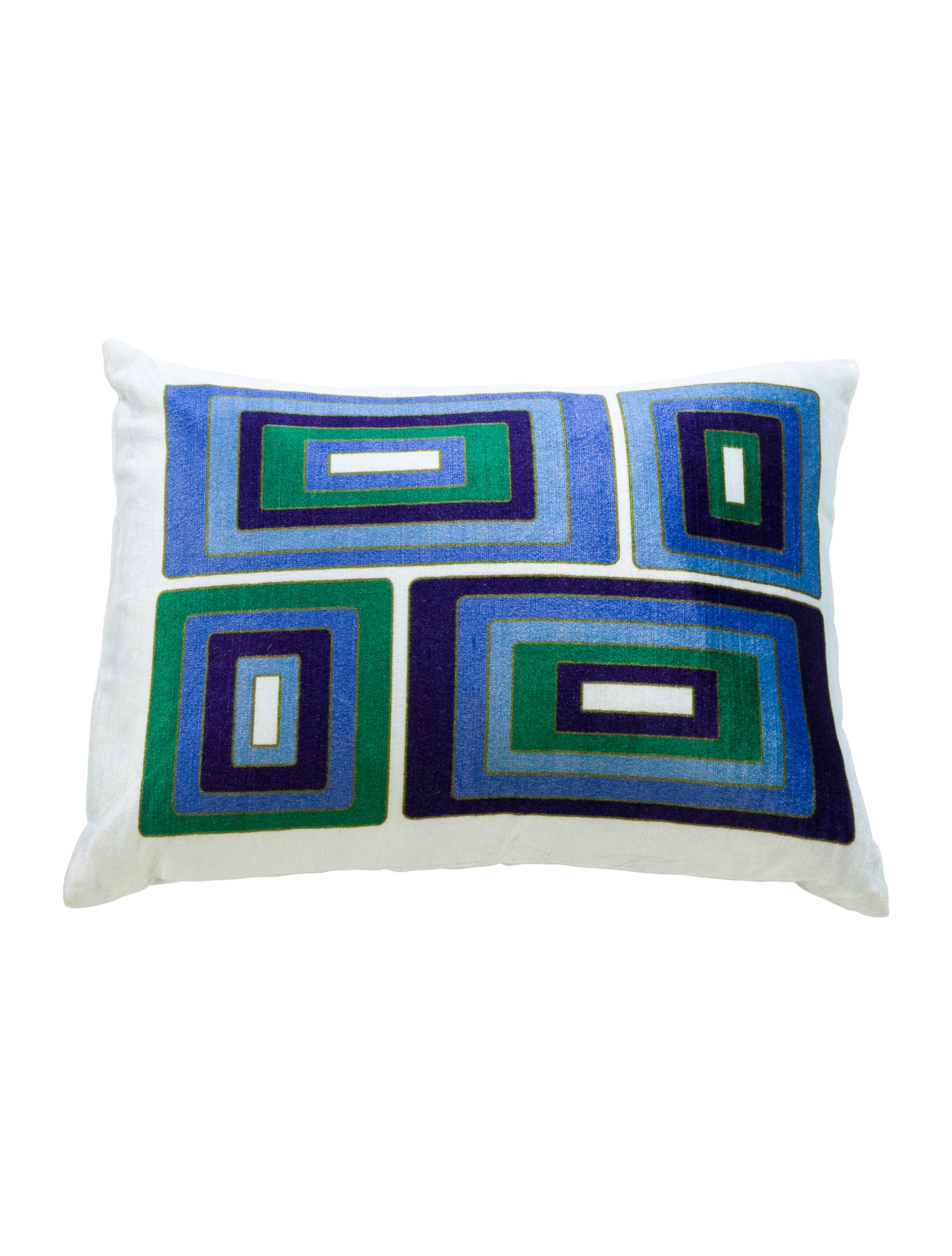 Jonathan Adler Bargello Waves Pillow Blue Throws, Pillows & Throws