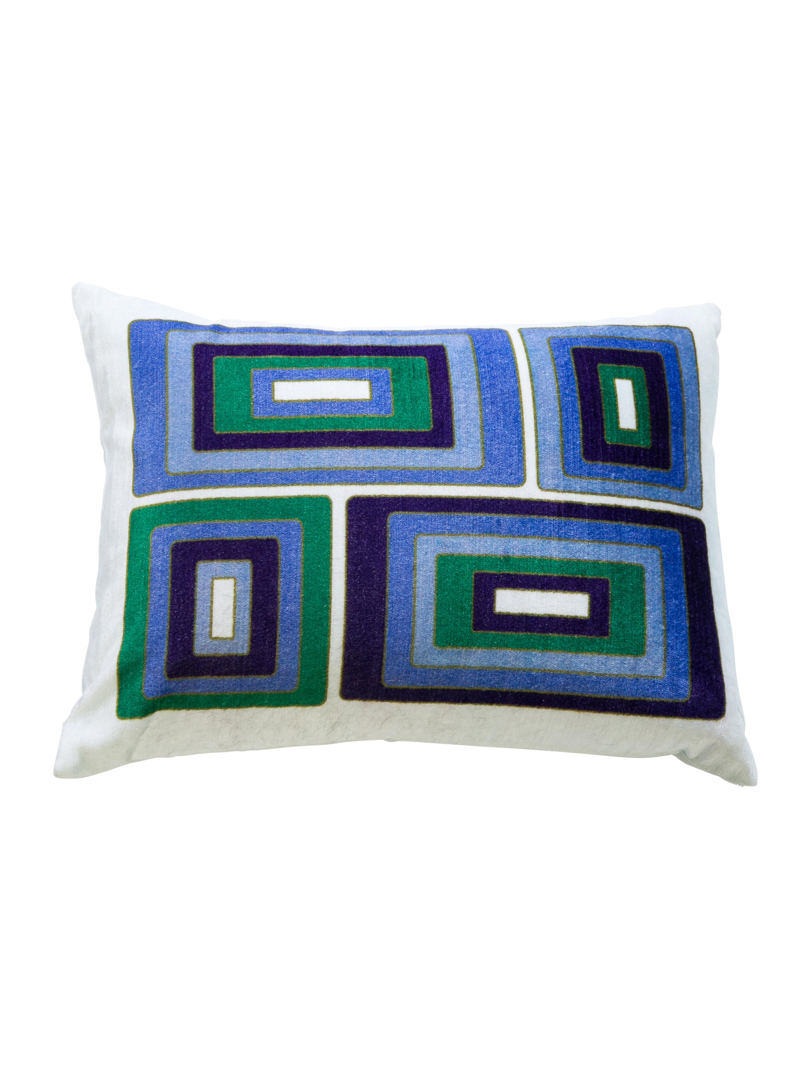 Jonathan Adler Bargello Waves Pillow Blue Throws, Pillows & Throws