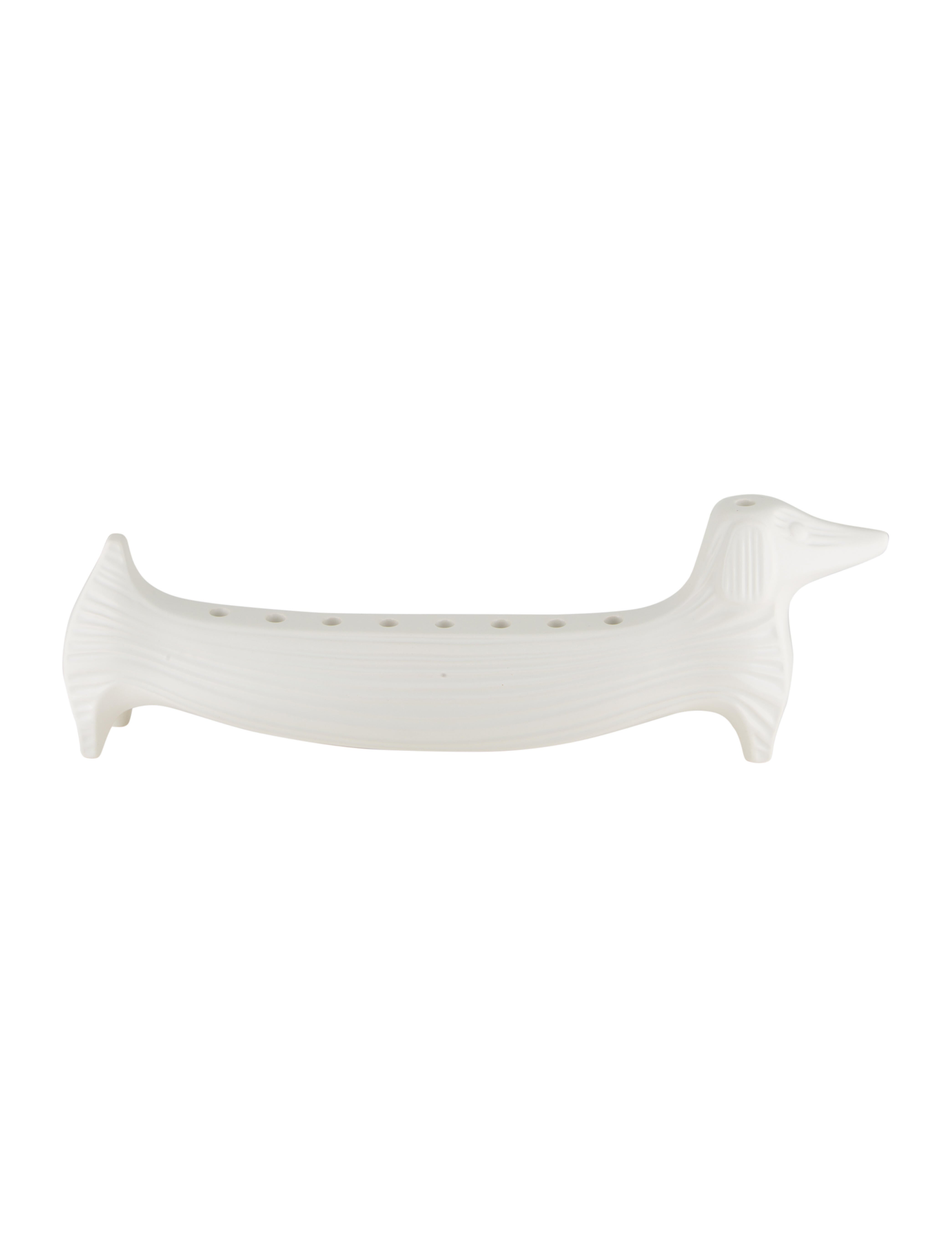Jonathan Adler Dachshund Menorah White Decorative Accents, Decor