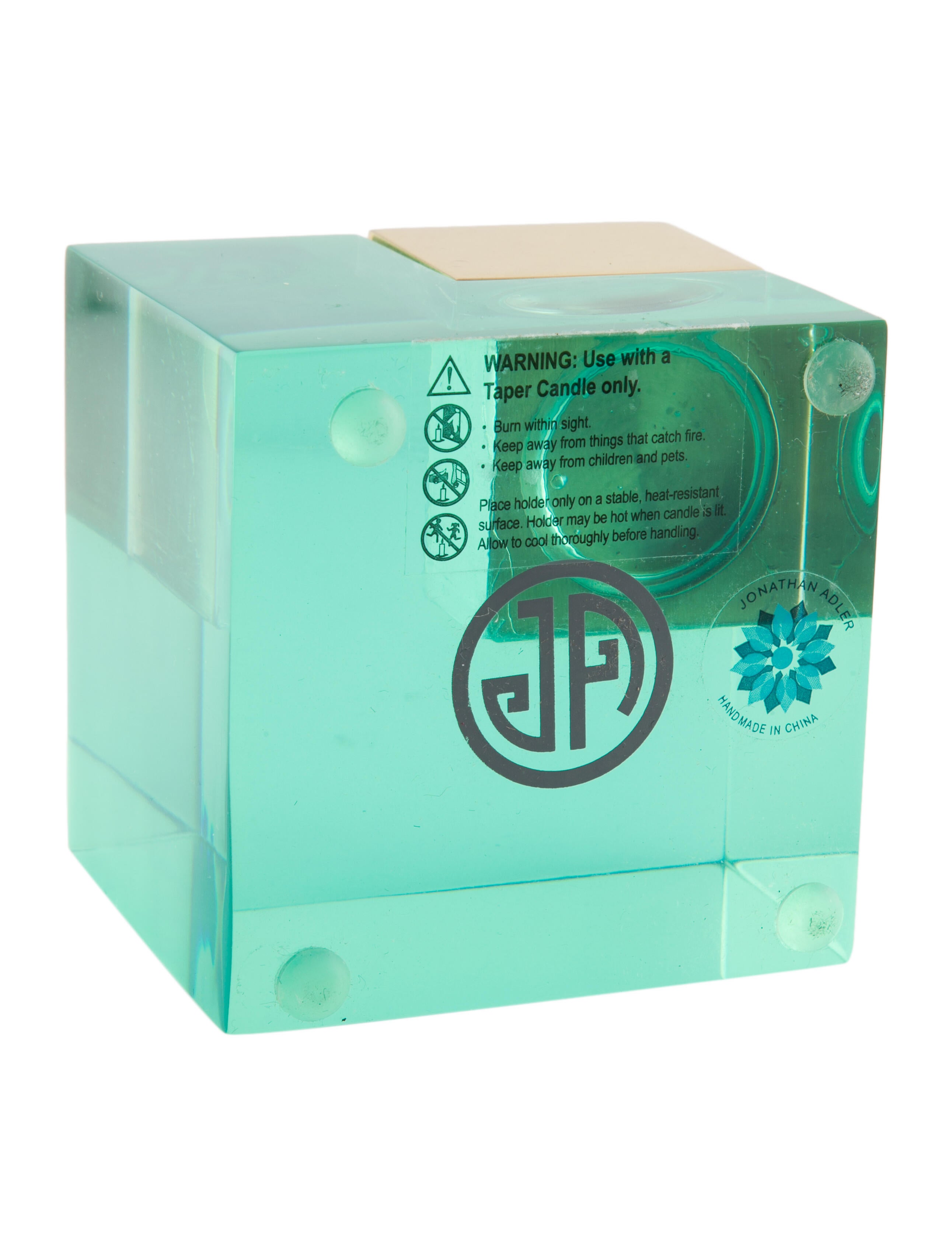 Jonathan Adler Monte Carlo Candle Holder Green Decorative Accents