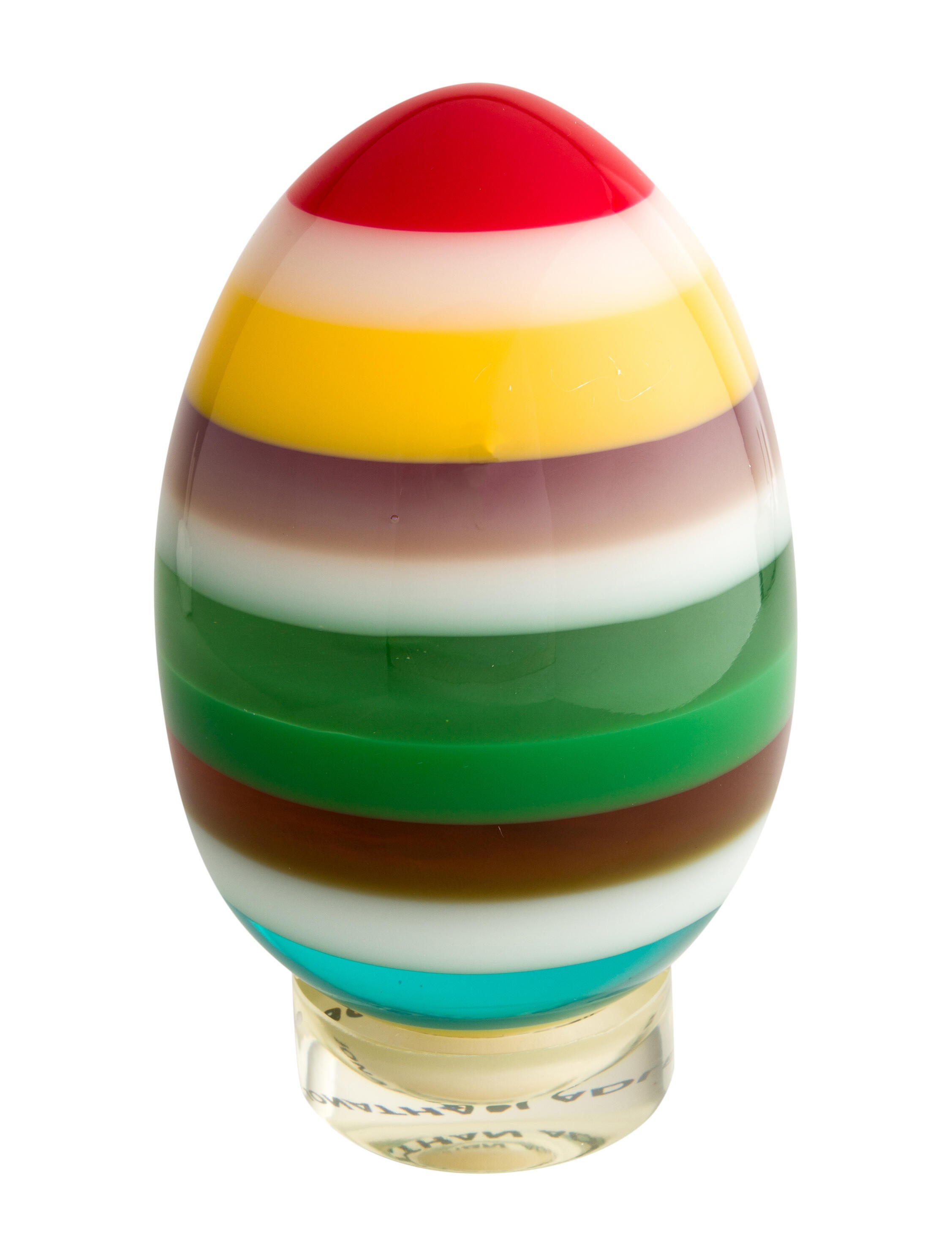 Jonathan Adler Acrylic Egg Figurine Blue Decorative Accents, Decor