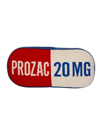 Jonathan Adler Needlepoint Prozac 20mg Throw Pillow