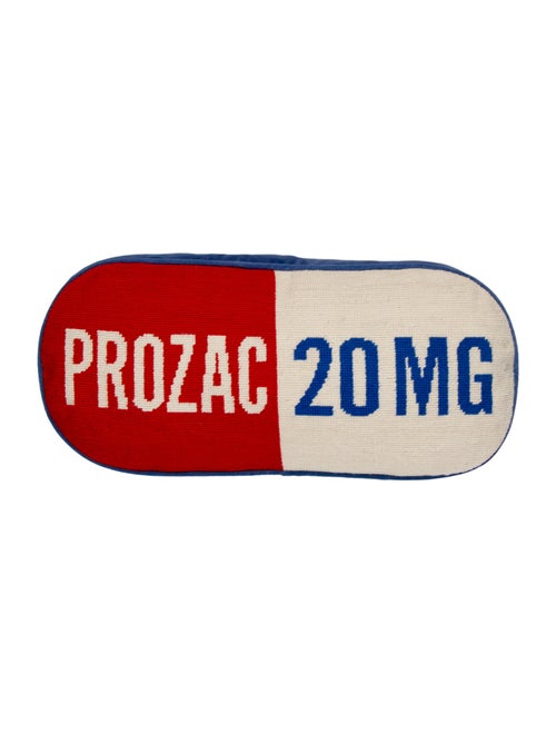 Jonathan Adler Needlepoint Prozac 20mg Throw Pillow