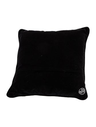 Jonathan Adler Lips Hush Needlepoint Throw Pillow