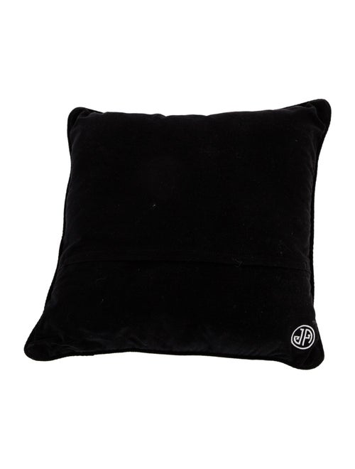 Jonathan Adler Lips Hush Needlepoint Throw Pillow