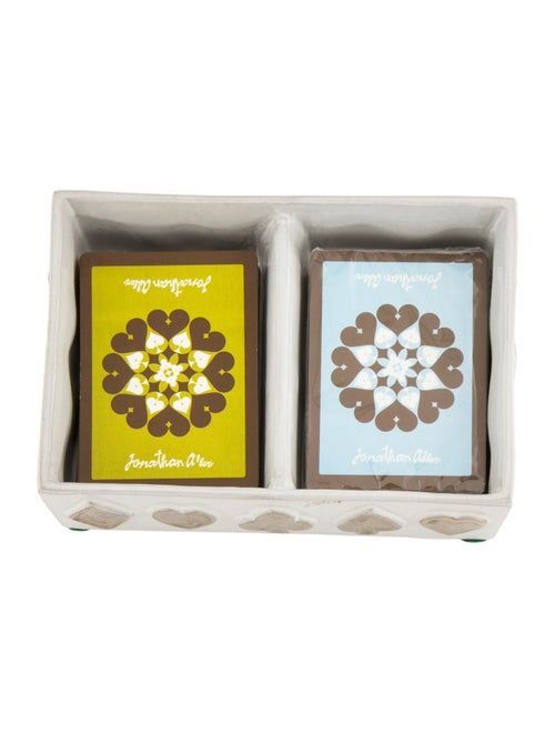Jonathan Adler Jonathan Adler Ceramic Playing Card Case with Two Card Sets