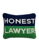 Jonathan Adler 'Honest Lawyer' Needlepoint Throw Pillow
