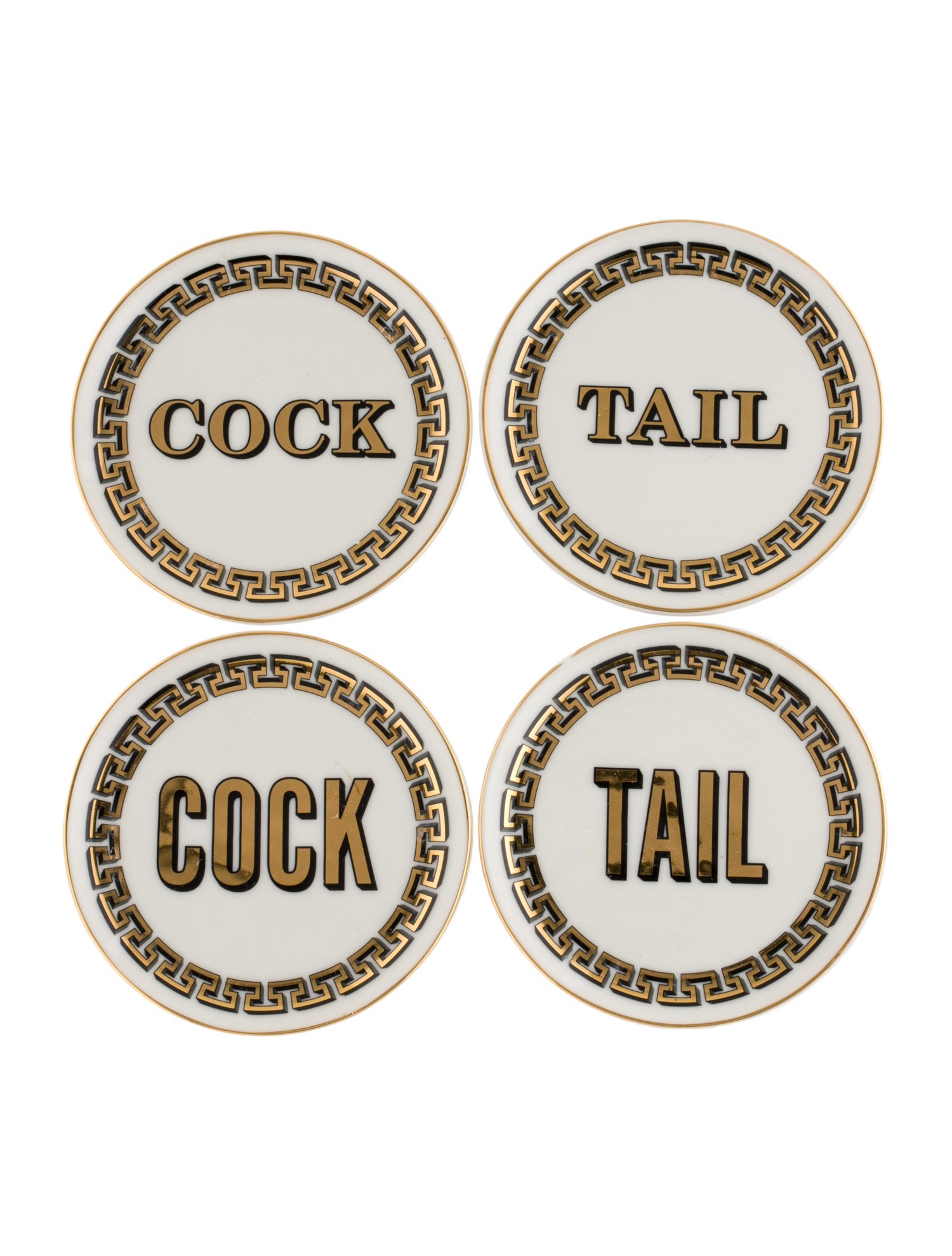 Jonathan Adler Cock/Tail Coaster Set