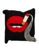 Jonathan Adler Lips Smolder Needlepoint Pillow