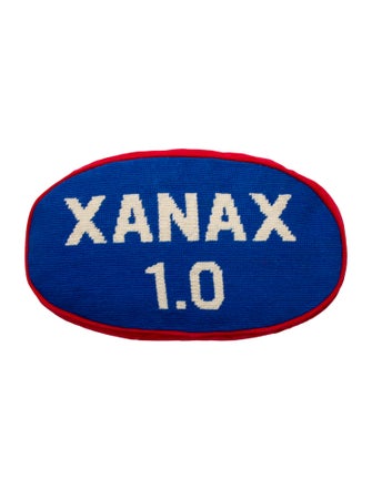 Jonathan Adler Xanax 1.0 Needlepoint Throw Pillow
