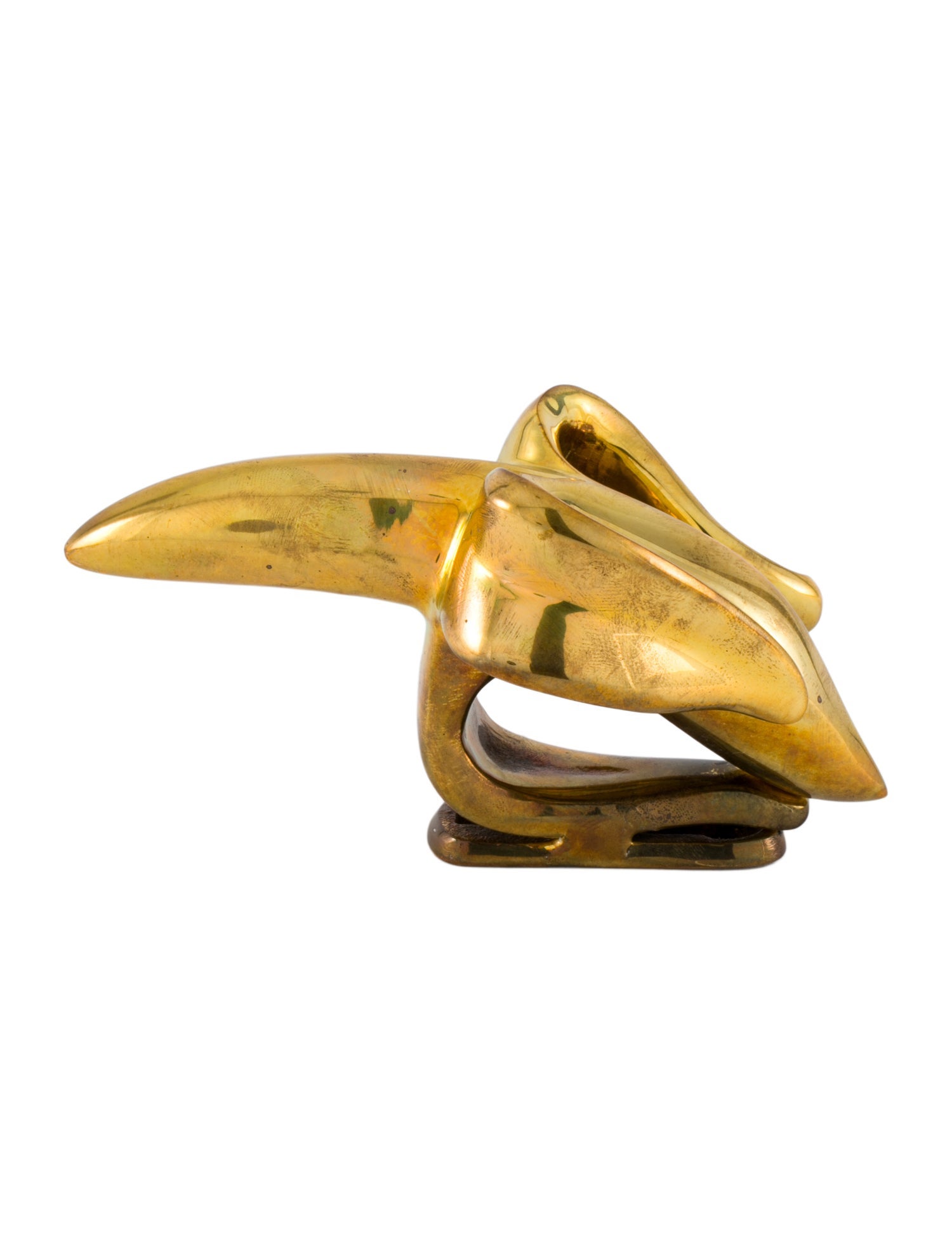 Jonathan Adler Pair Of Brass Banana Wall Sculptures
