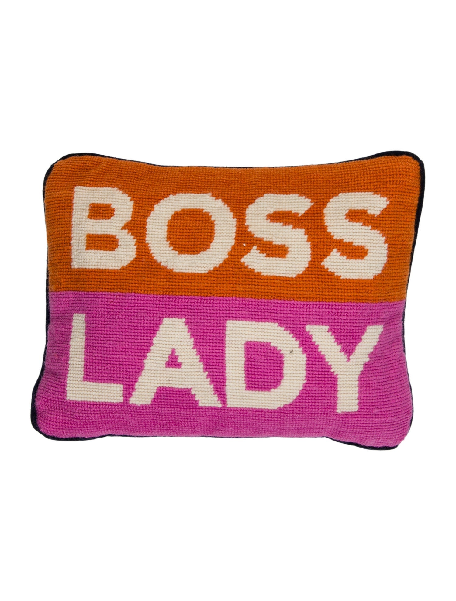 Jonathan Adler Boss Lady Needlepoint Pillow