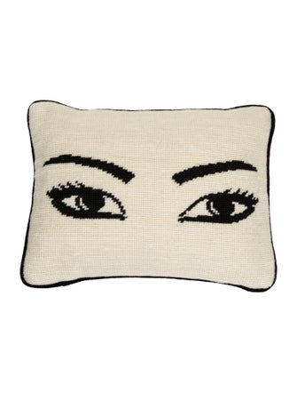 Jonathan Adler Eyes Needlepoint Throw Pillow
