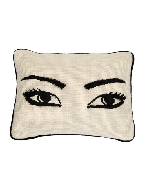 Jonathan Adler Eyes Needlepoint Throw Pillow