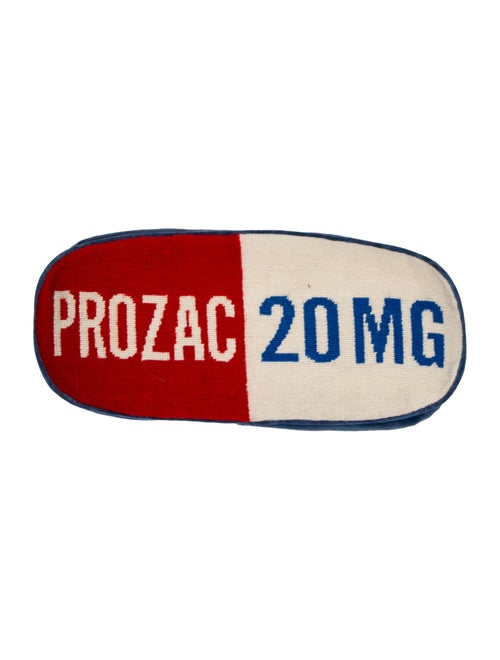 Jonathan Adler Prescription Prozac 20MG Needlepoint Throw Pillow