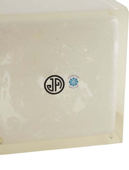 Jonathan Adler Frosted Lucite Trash Can