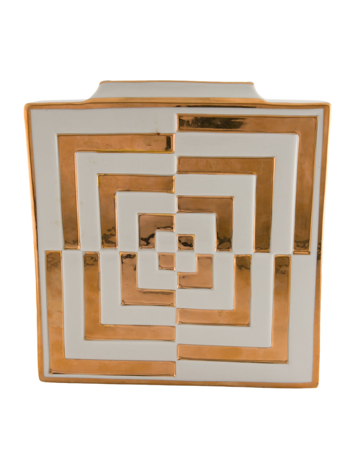 Jonathan Adler Furtura Op Art Square Vase