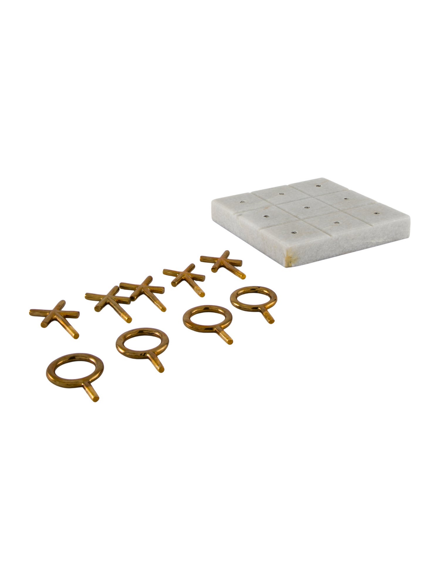 Jonathan Adler 10-Piece Brass Tic Tac Toe Se