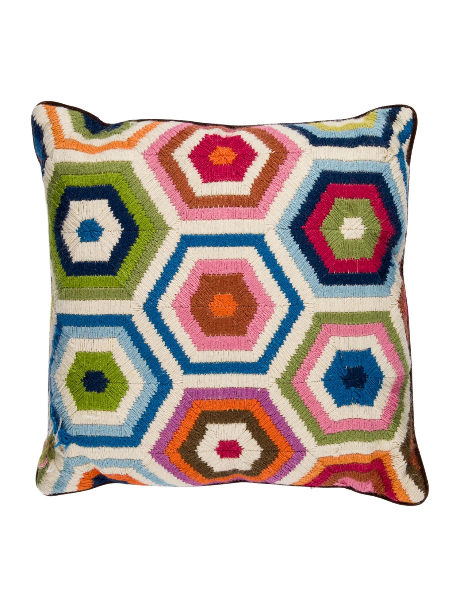 Jonathan Adler Geometric Needlepoint Throw Pillow