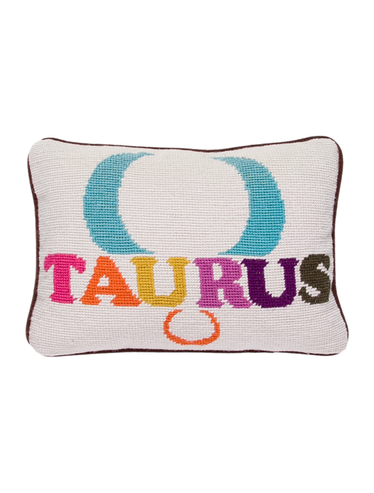 Jonathan Adler Taurus Zodiac Needlepoint Throw Pillow