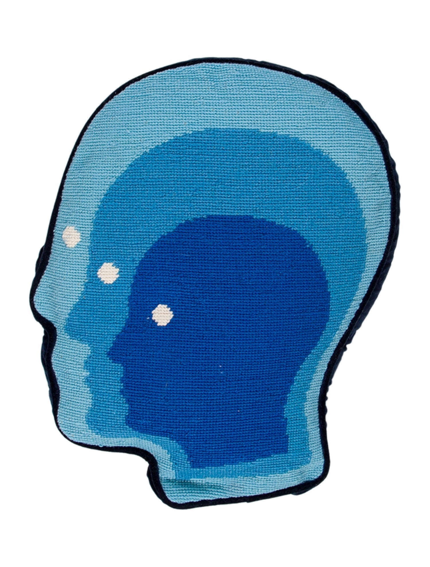 Jonathan Adler Needlepoint Face Throw Pillow