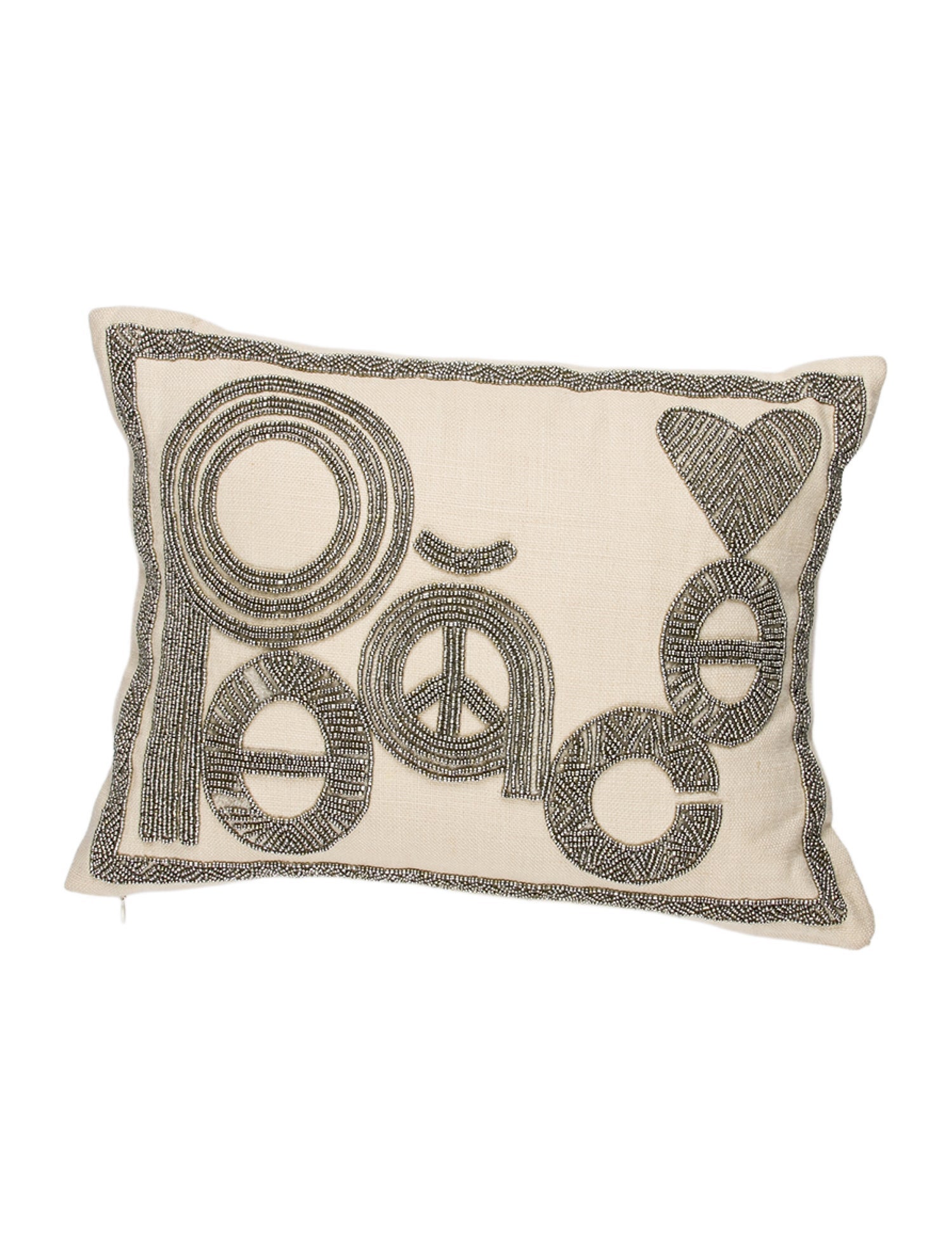 Jonathan Adler Beaded Peace Throw Pillow