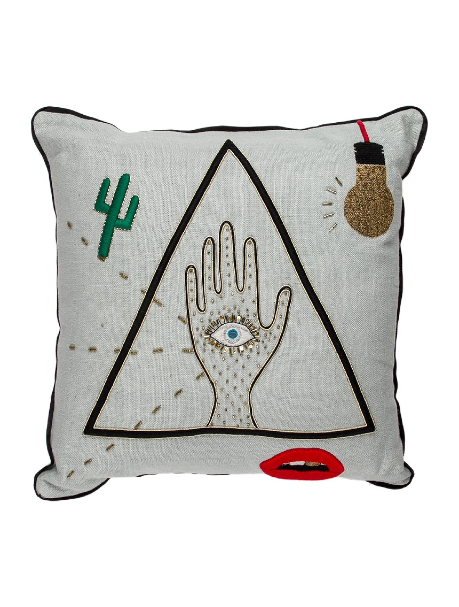 Jonathan Adler Bijoux Emblem Throw Pillow