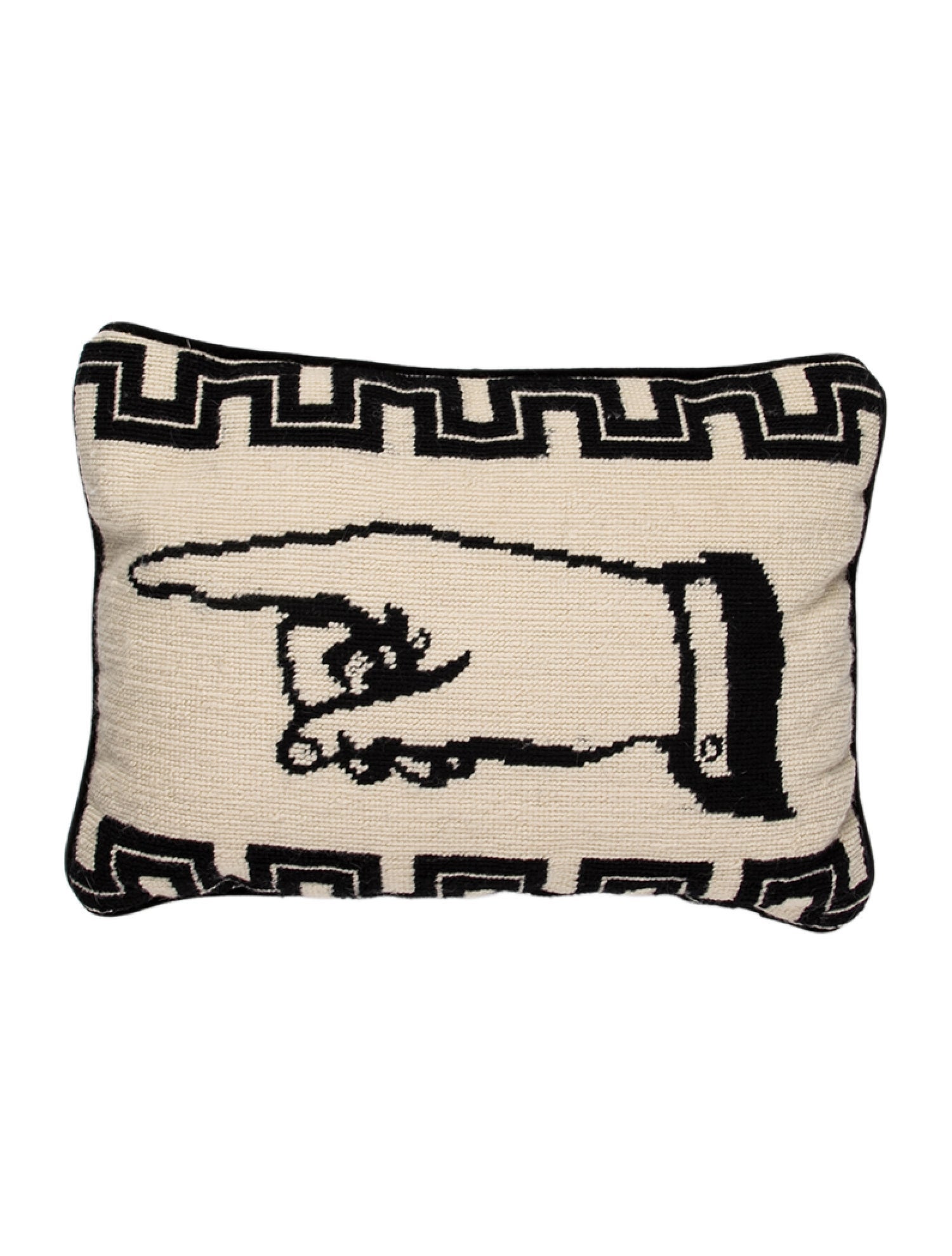 Jonathan Adler J'Accuse Needlepoint Throw Pillow