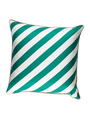 Pre-owned Jonathan Adler Silk Throw Pillow In Green