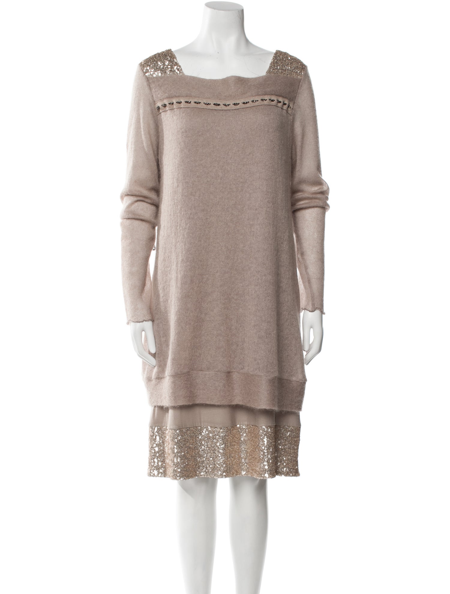 Jennifer Tattanelli Bateau Neckline Knee-Length Dress