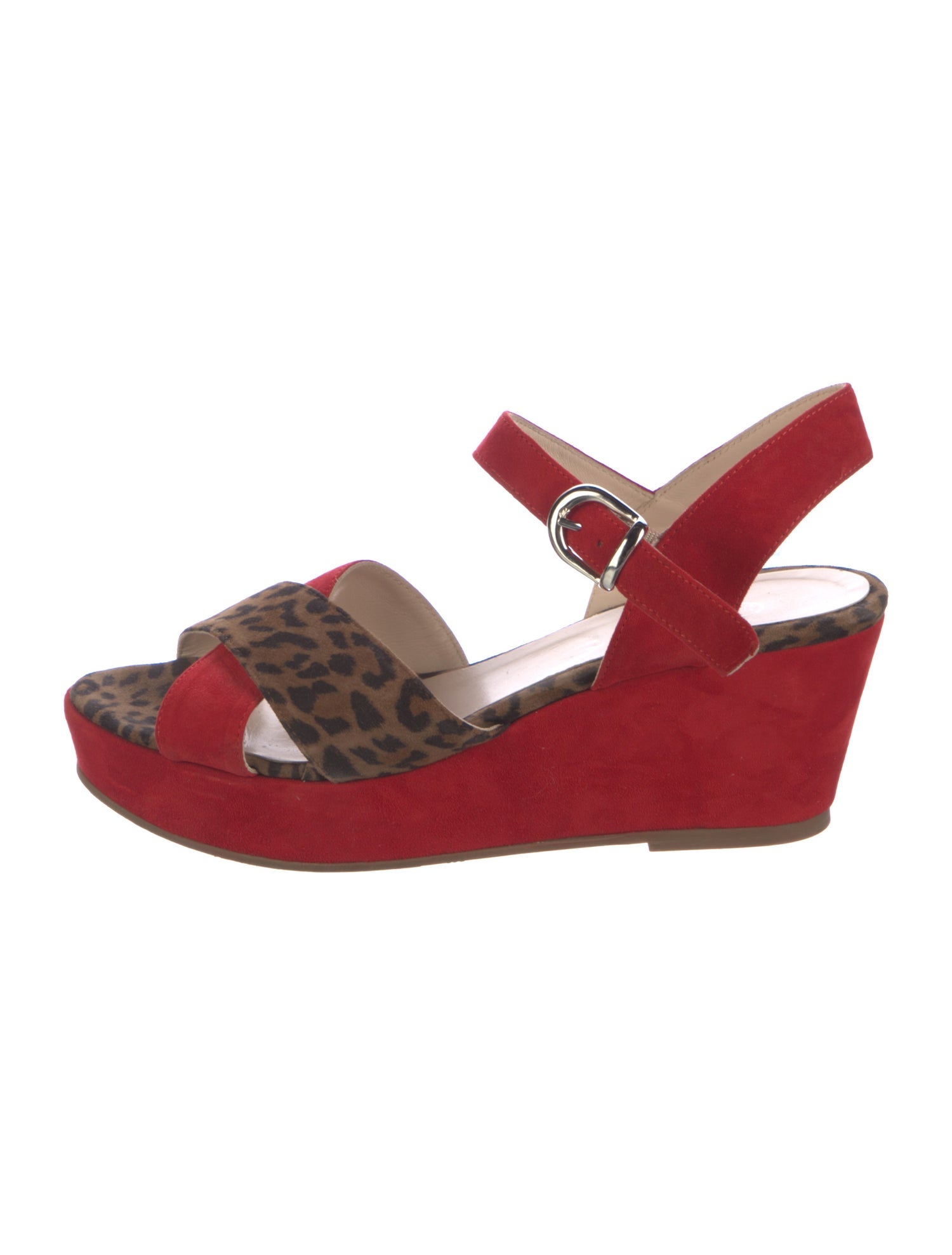 Jennifer Tattanelli Suede Animal Print Sandals