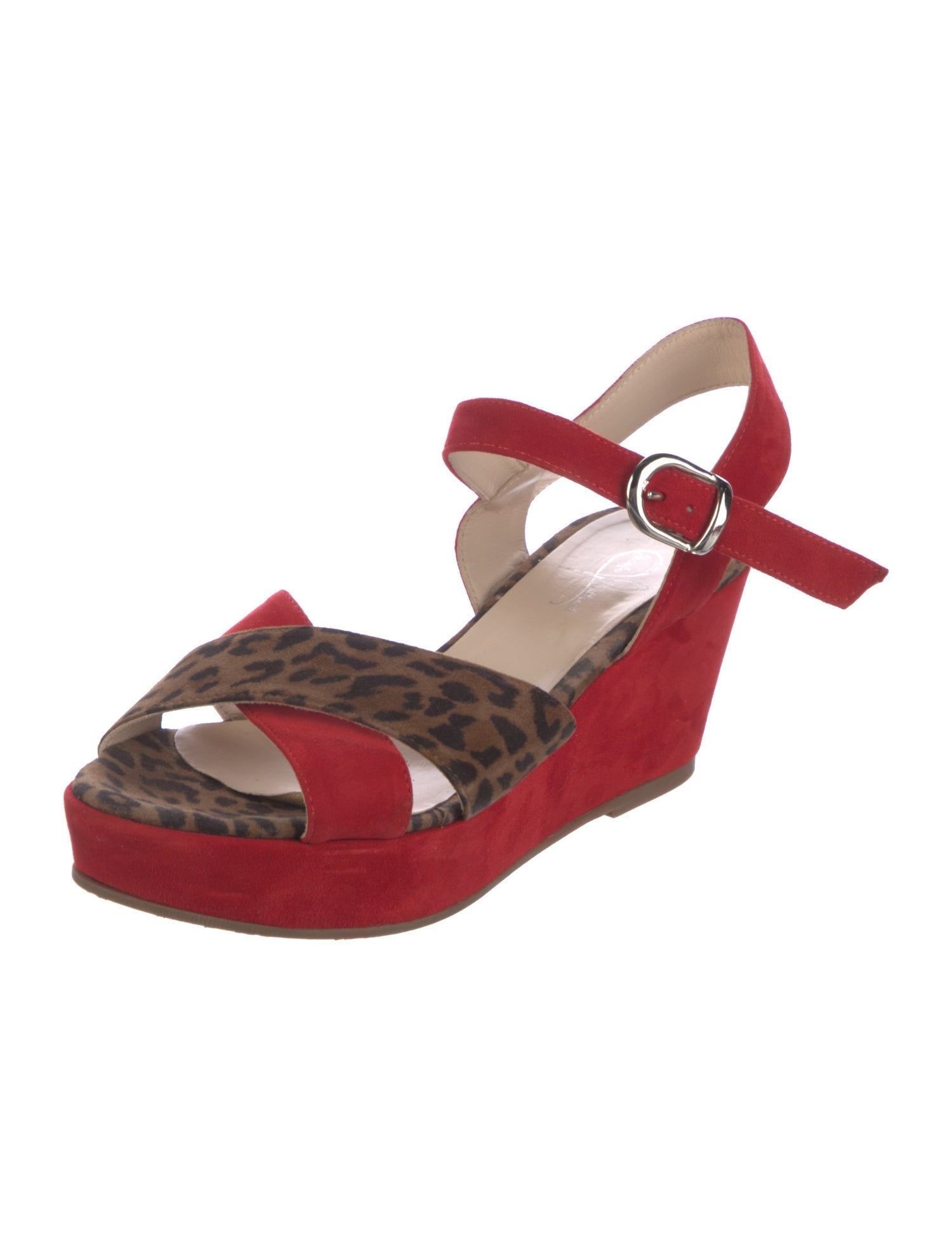 Jennifer Tattanelli Suede Animal Print Sandals