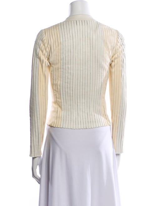 Jennifer Tattanelli Leather Striped Jacket