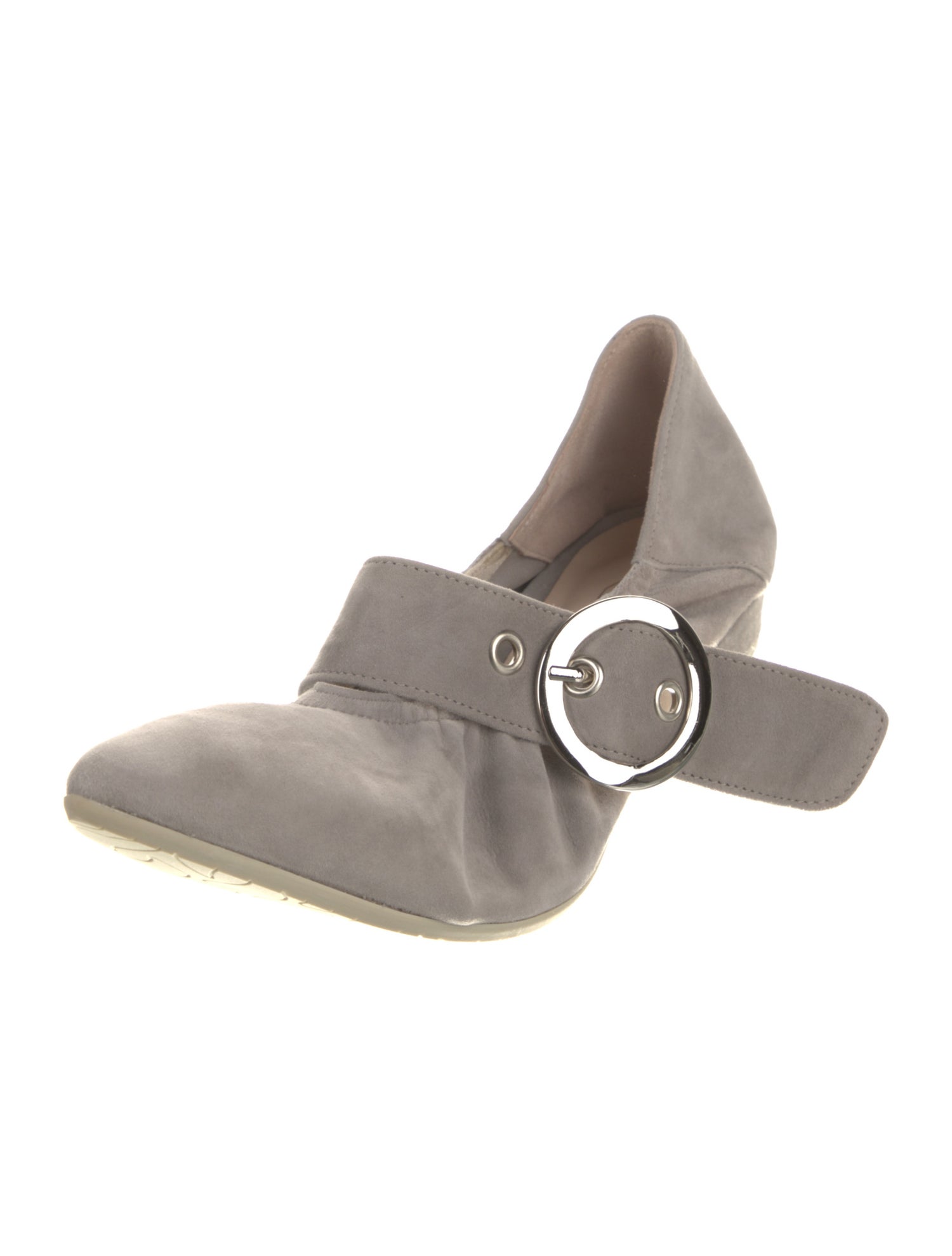 Jennifer Tattanelli Suede Leather Trim Embellishment Pumps