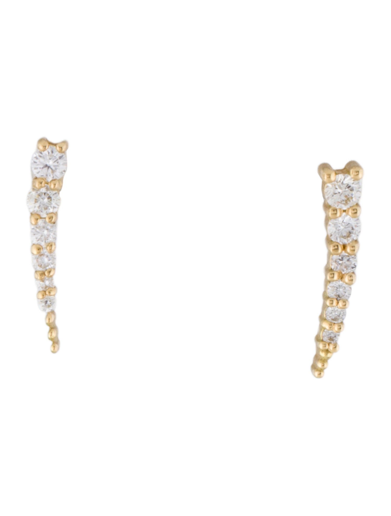 Jade Trau 18K Diamond Mini Luna Earrings