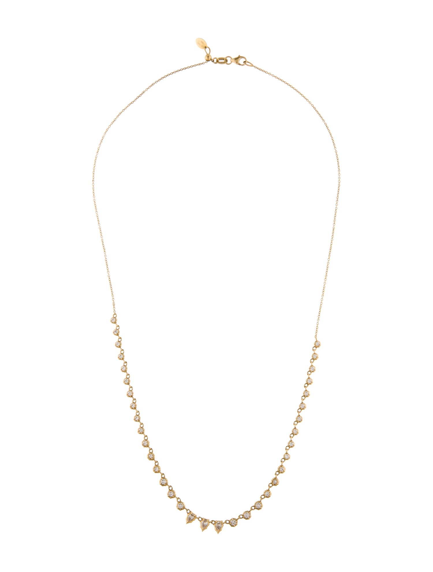 Jade Trau 18K Diamond Small Envoy Riviera Necklace