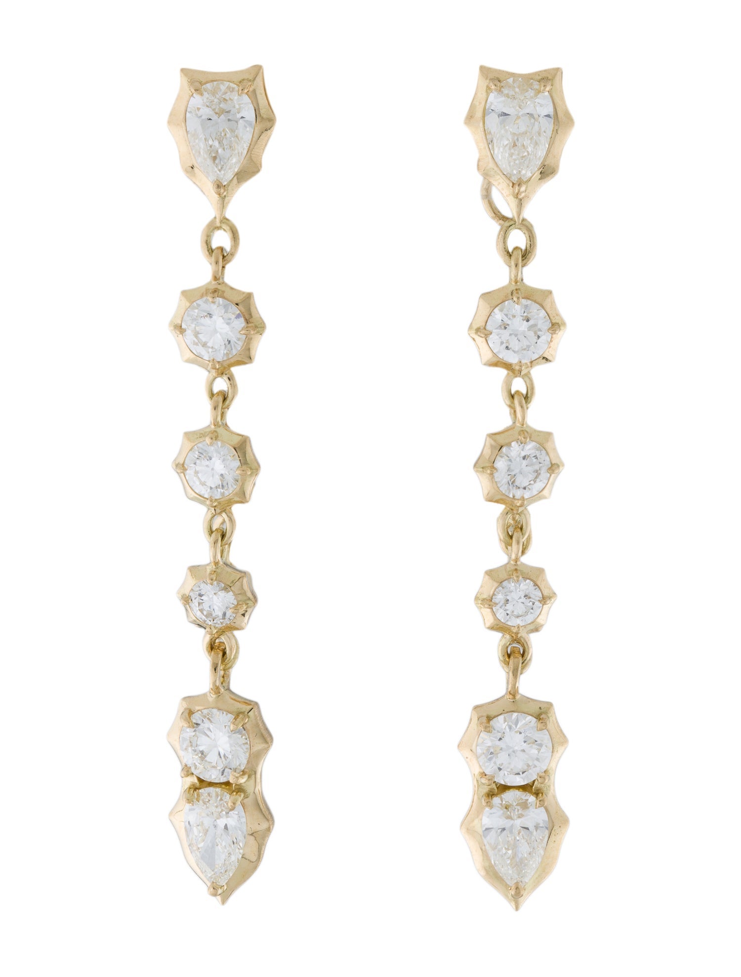 Jade Trau 18K 1.84ctw Diamond Poppy Loop Earrings