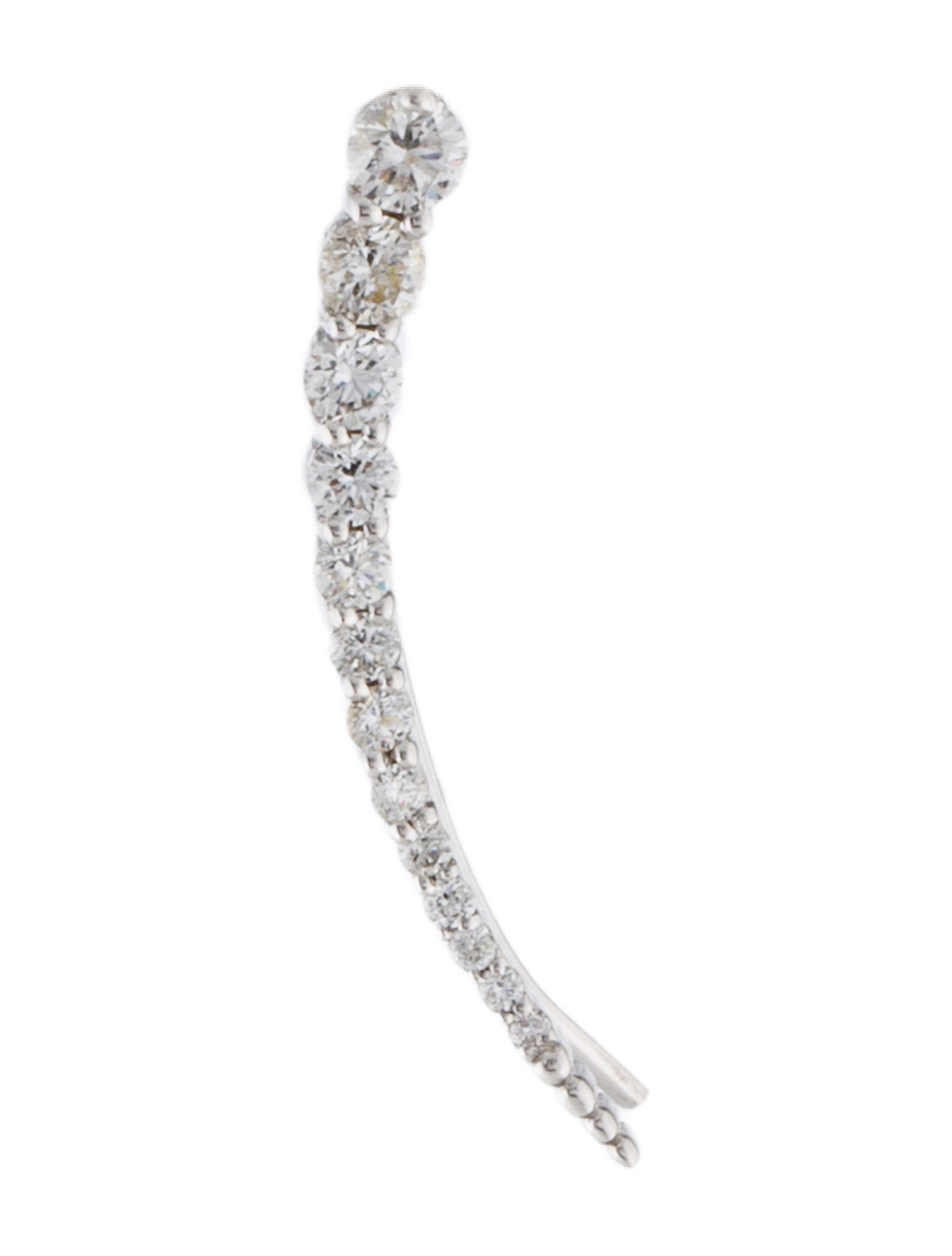 Jade Trau Diamond Small Luna Single Ear Climber